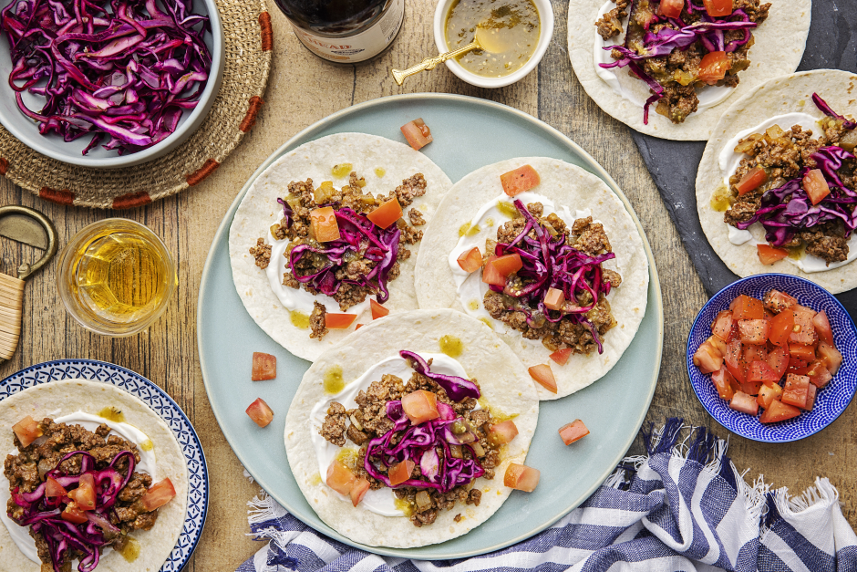 Speedy Spicy Tex-Mex Style Ground Beef Tacos
