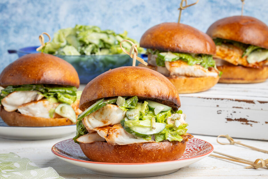 Baked BBQ Fish Burgers