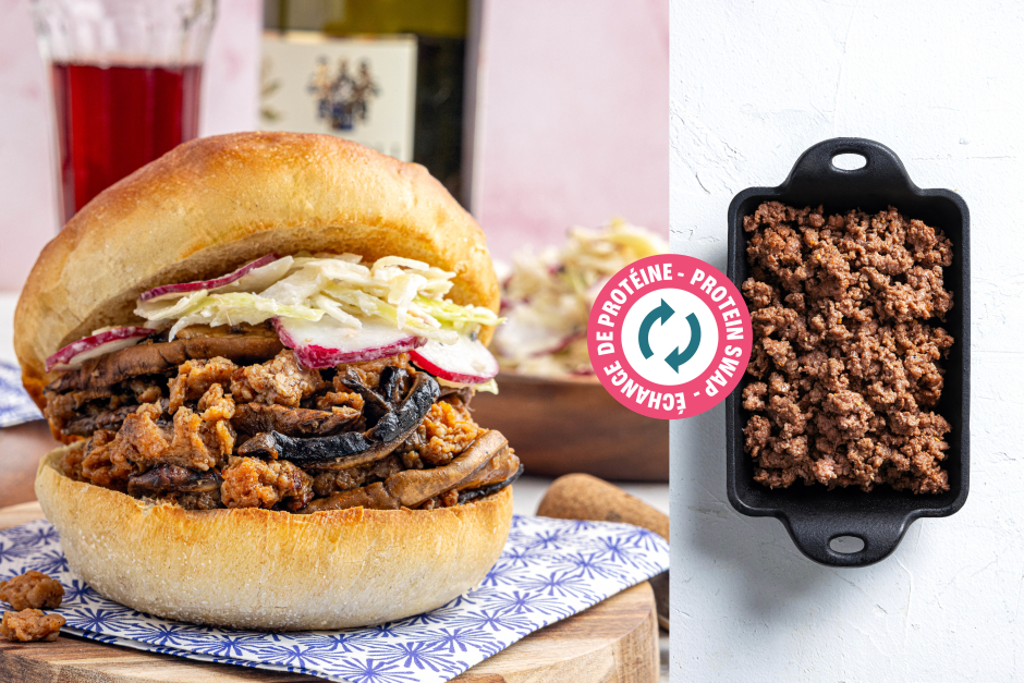 Protein Swap | Ground Beef & Mushroom Sloppy Joes