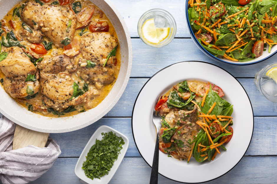 Creamy Tuscan-Style Chicken Thighs