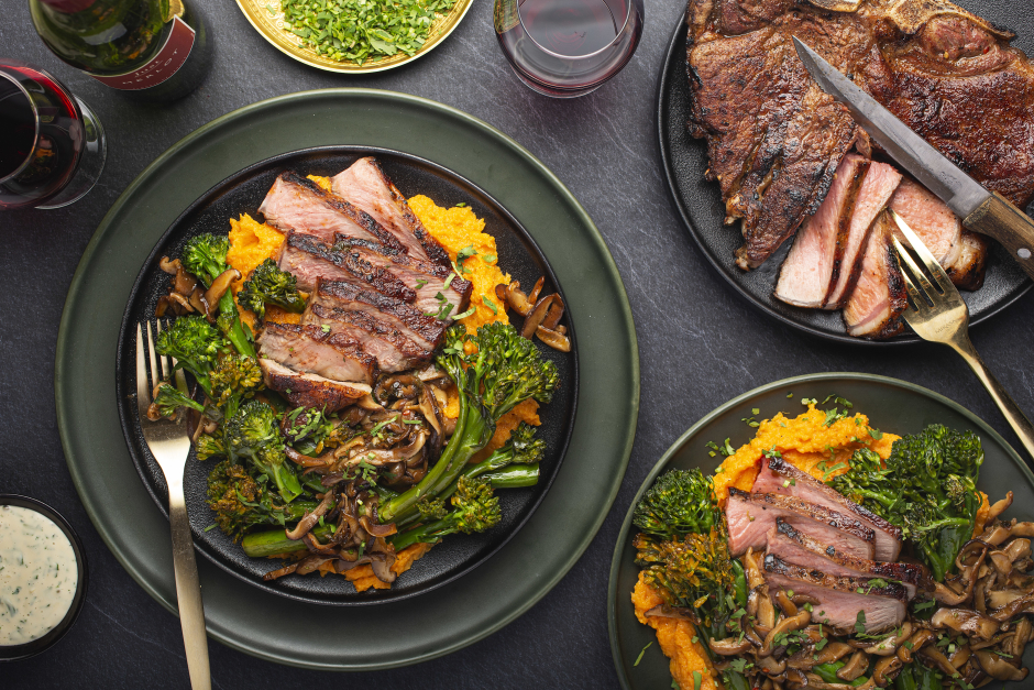 Japanese Seared Grass-Fed Porterhouse Steak