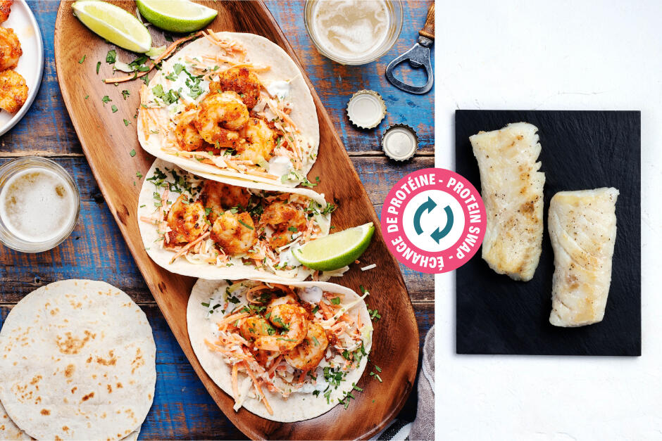 Protein Swap | Baja-Spiced Cod Tacos
