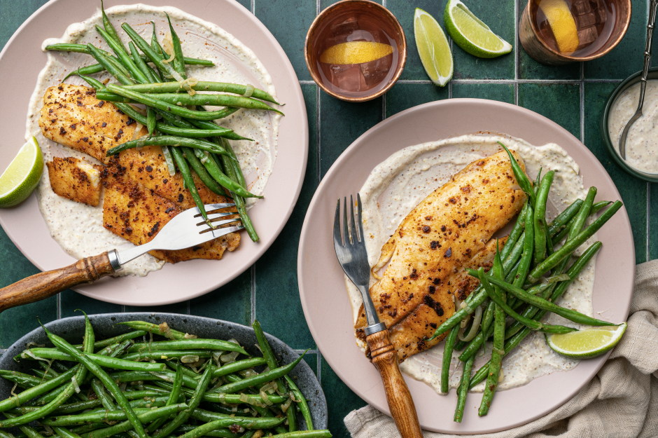 Carb-Wise: Tandoori Tilapia with Honey-Lime Yogurt Sauce