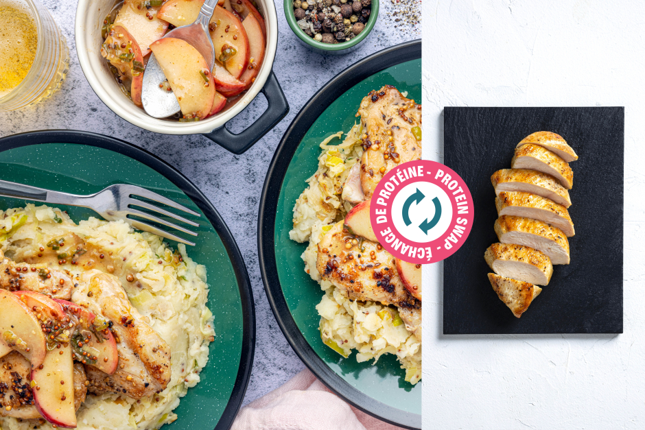 Échange de protéine | Poitrines de poulet de la Saint-Patrick avec sauce aux pommes