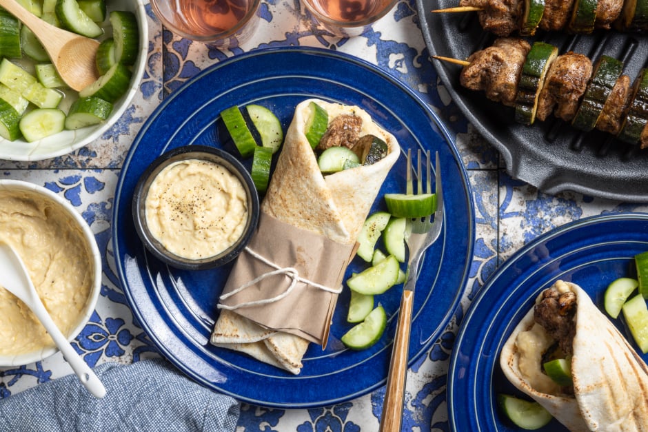 Grilled Chicken Shish Taouk Skewers