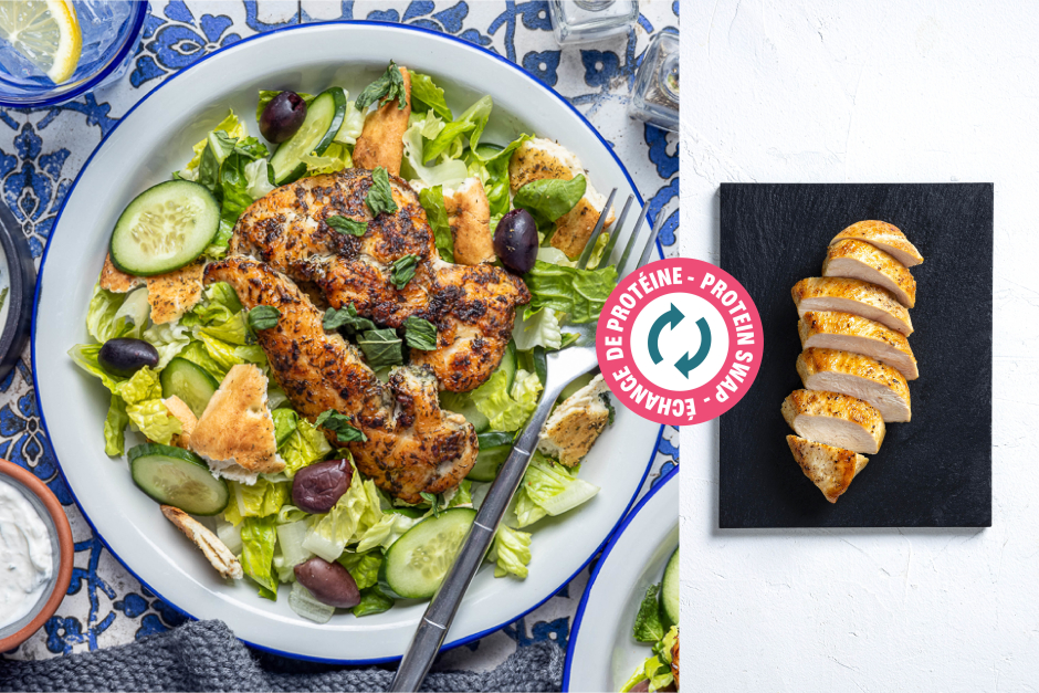 Protein Swap | Quick Chicken Gyro Salad