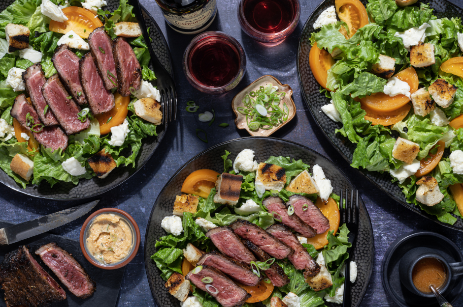 L’Artisan: BBQ Striploin Steak & Heirloom Tomato Salad