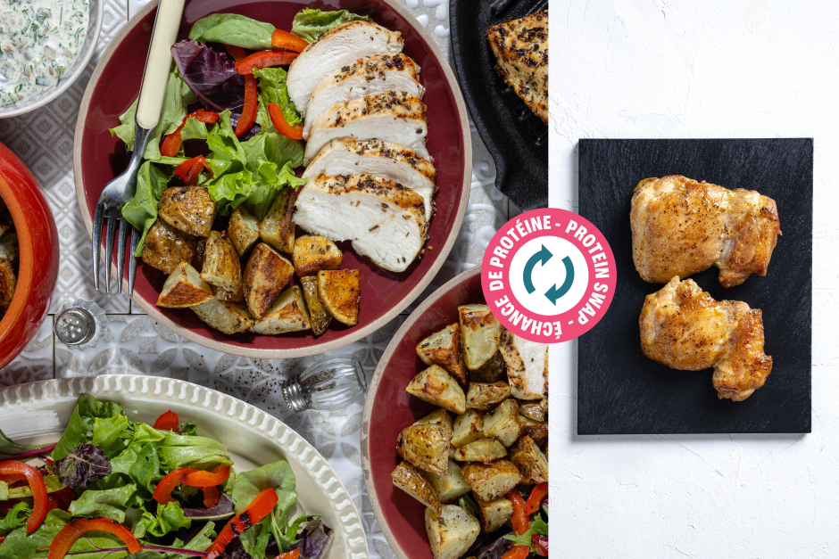Protein Swap | BBQ Chicken Thighs with Cool Caper Sauce