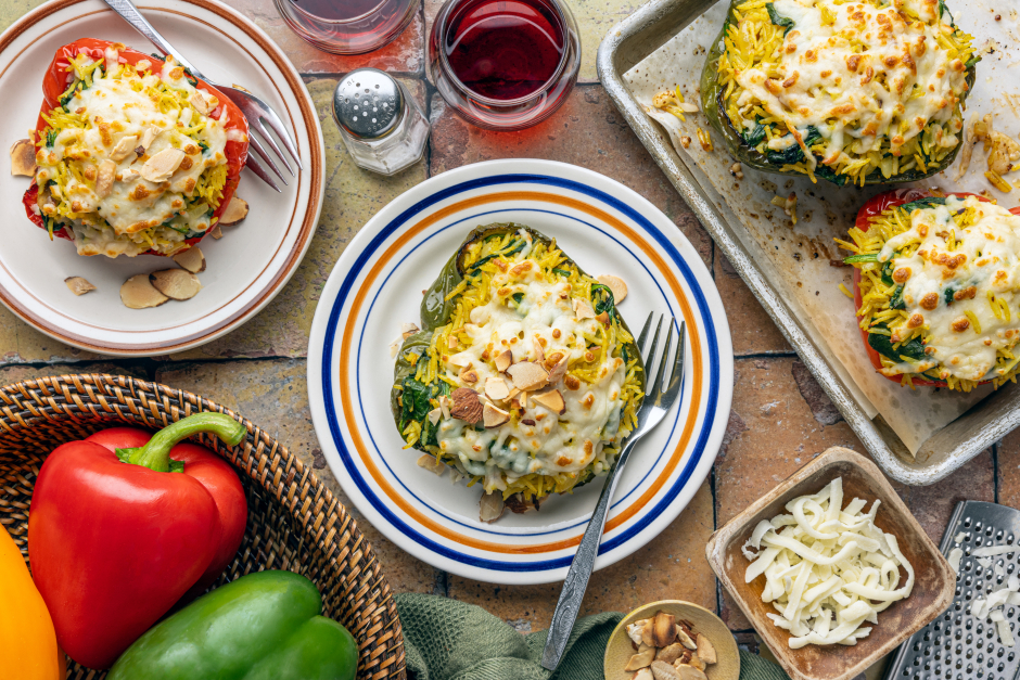 Curried Basmati Stuffed Peppers