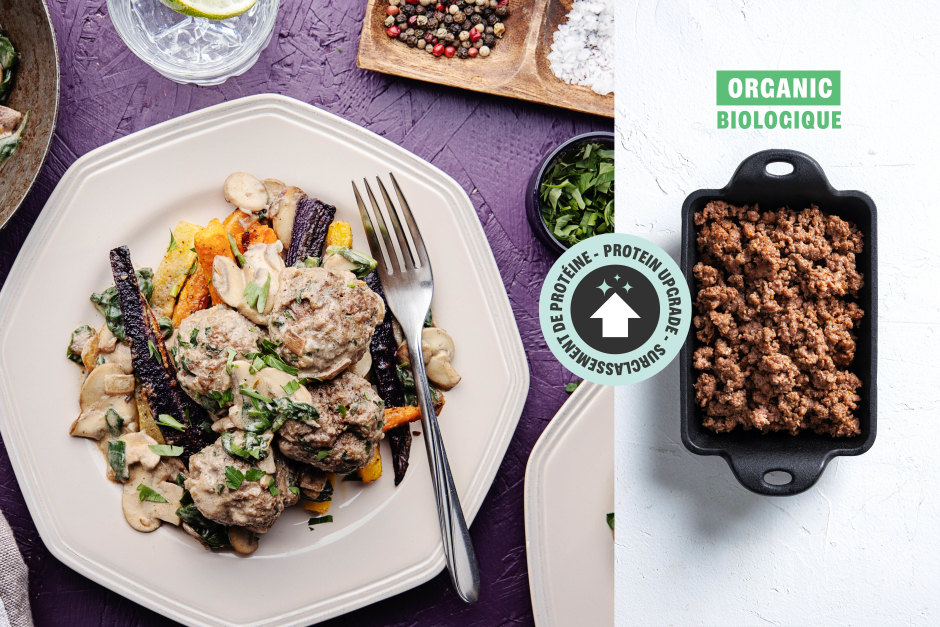 Protein Upgrade | Calorie-Wise: ORGANIC Beef Meatball Stroganoff