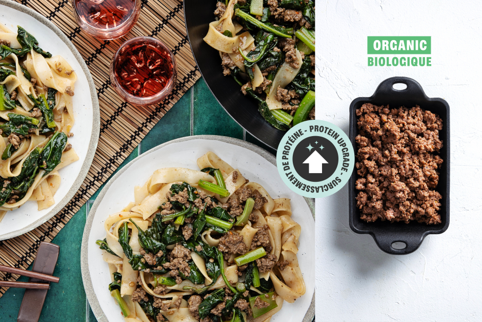 Protein Upgrade | Speedy ORGANIC Ground Beef & Gai Lan Pad See Ew