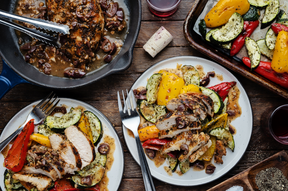 Keto: Seared Chicken Breasts with Kalamata Olive Sauce