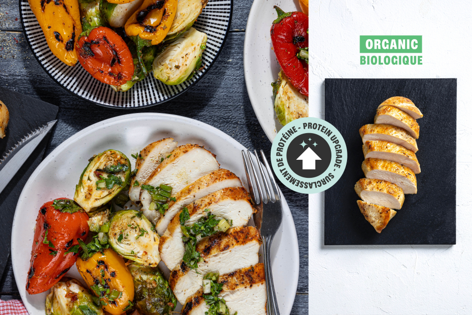 Protein Upgrade | Paleo: BBQ ORGANIC Chicken, Peppers & Brussels Sprouts