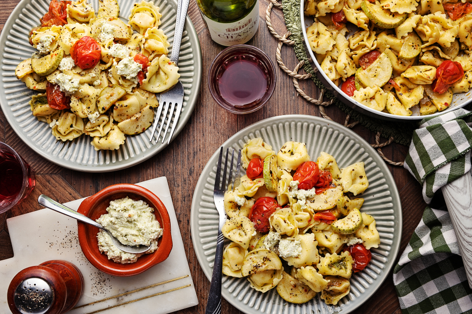 Fresh Cheese Tortellini & Sautéed Heirloom Zucchini