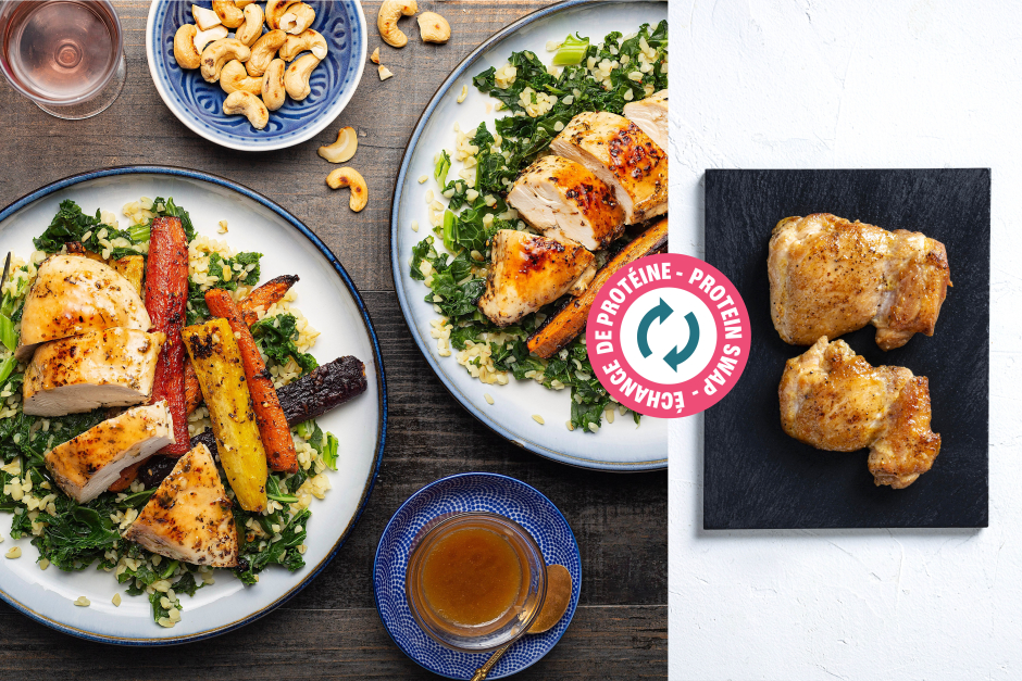 Protein Swap | Japan to Canada Chicken Thighs with Warm Miso-Maple Vinaigrette