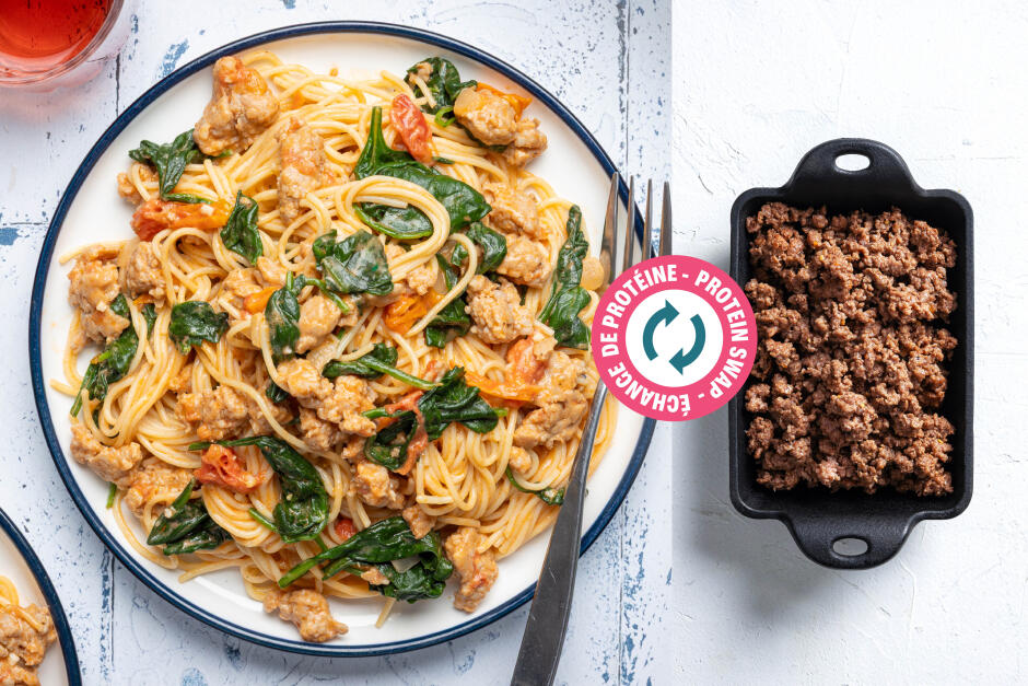 Protein Swap | Creamy Tomato Butter Beef Pasta