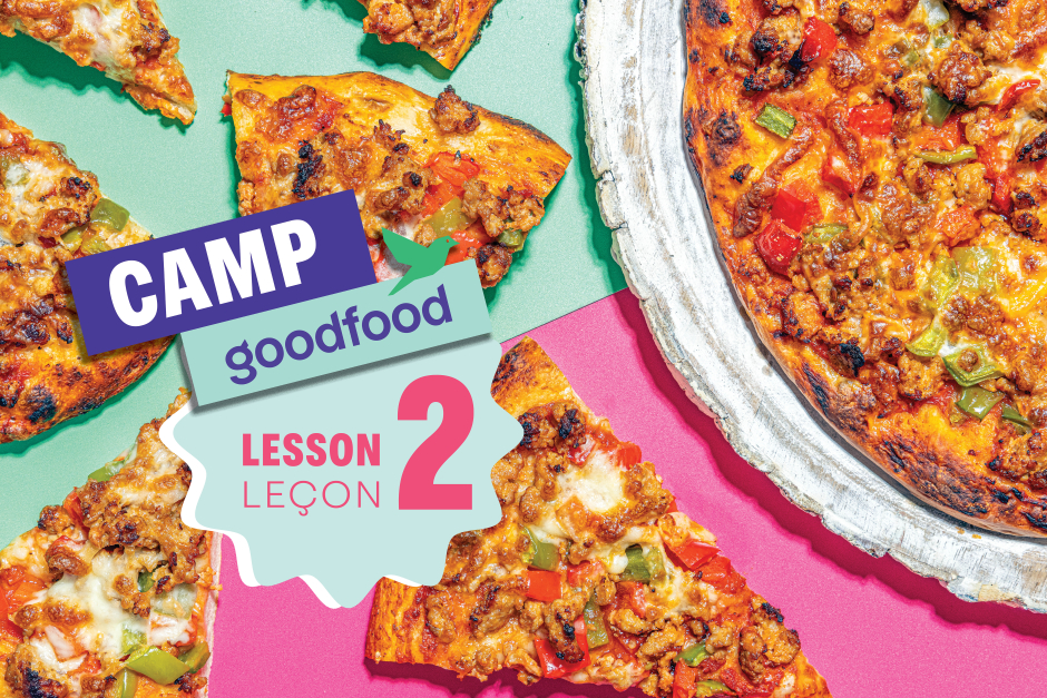 Camp Goodfood x Lesson 2: Cheesy Crust Sausage Pizza