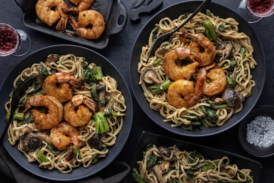 L’Artisan: Ginger Tiger Shrimp & Fresh Shiitake Mushrooms