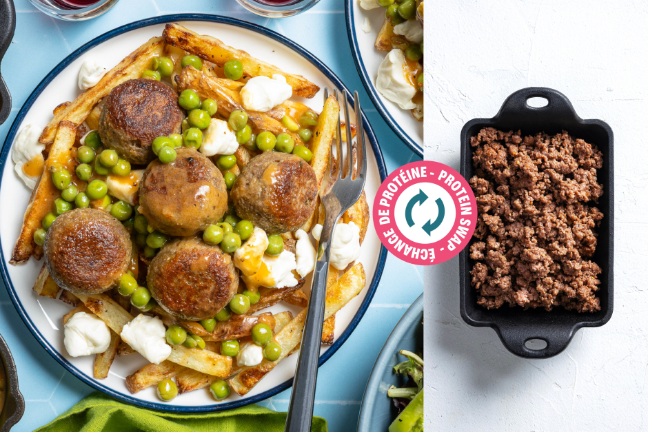 Protein Swap | Beef Meatball Poutine