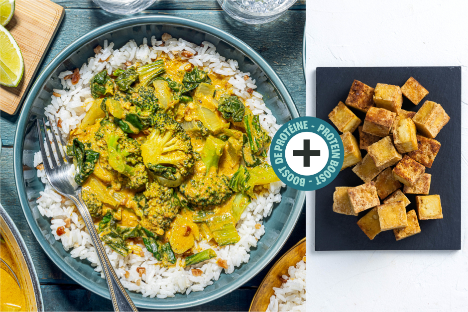 Protein Boost | Veggie-Full Tofu Panang Peanut Curry