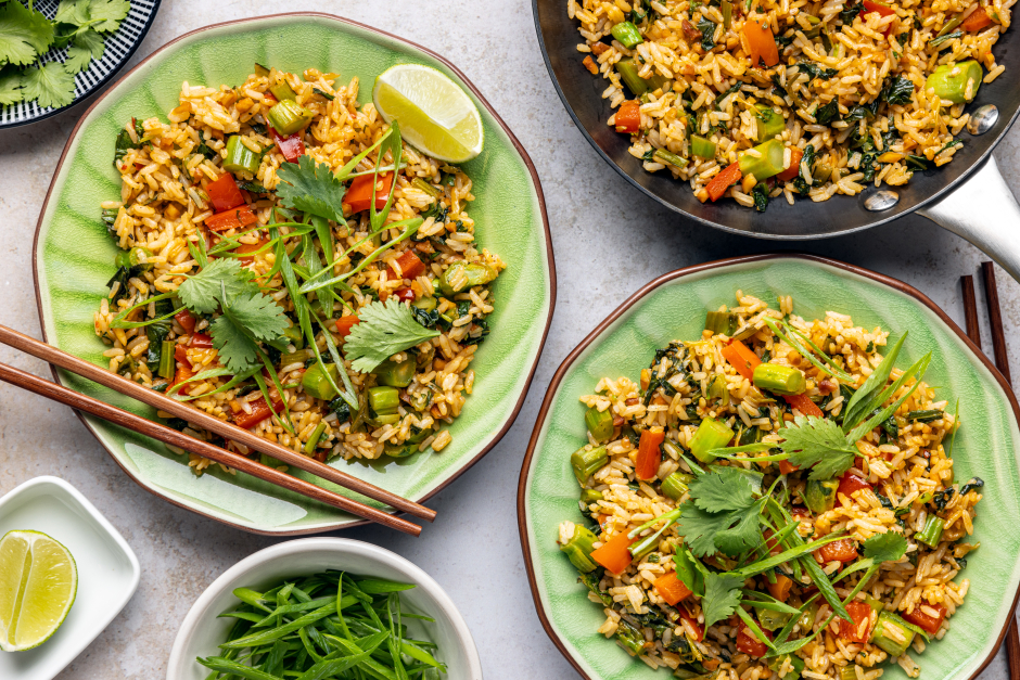Thai-Style Peanut-Lime Veggie Fried Rice
