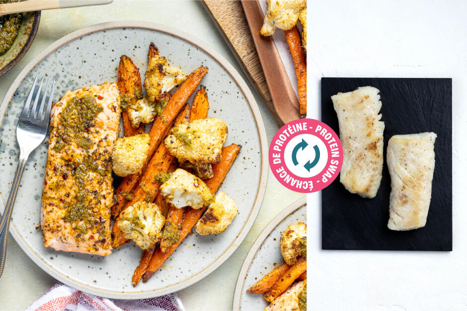 Protein Swap | Chimichurri Cod Traybake
