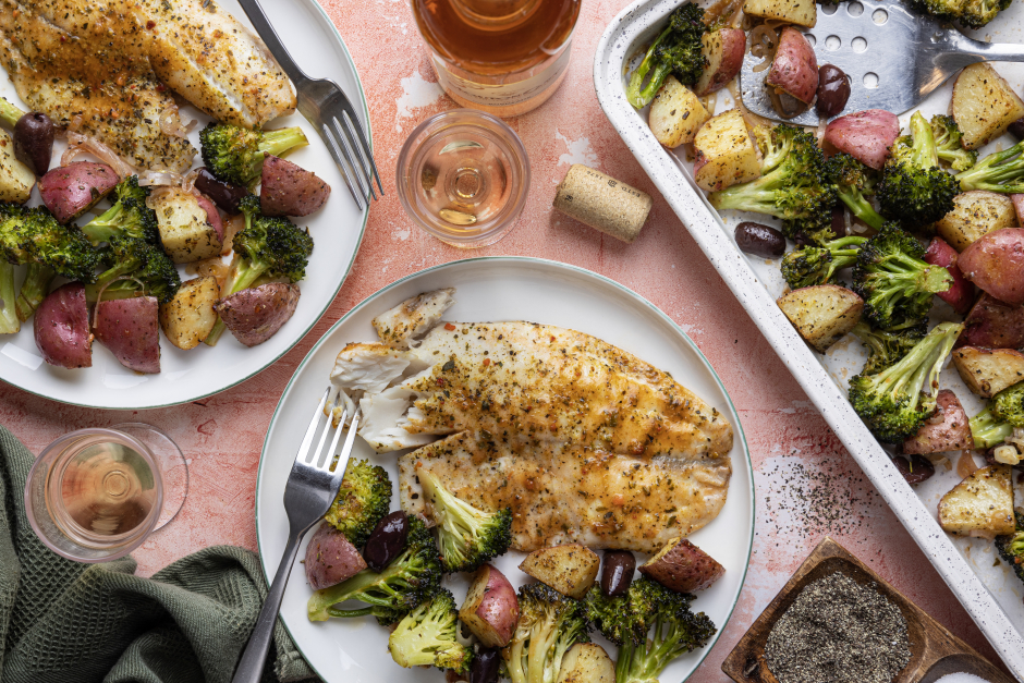 Spiced Tilapia Traybake