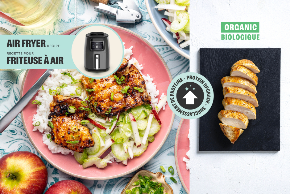 Protein Upgrade | Air Fryer Honey-Garlic Sticky ORGANIC Chicken Breasts