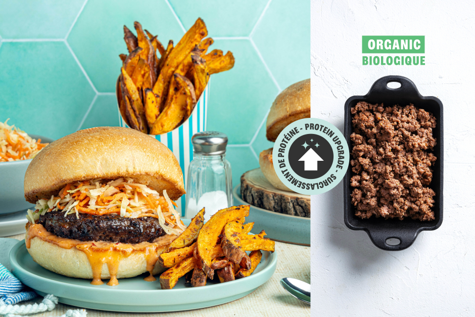 Protein Upgrade | BBQ ORGANIC Beef Burgers with Pineapple Chili Mayo