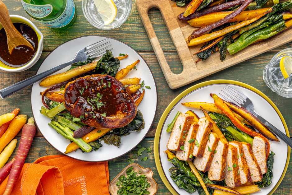 Carb-Wise: Vietnamese-Style Pork Chops, Gai Lan & Carrots