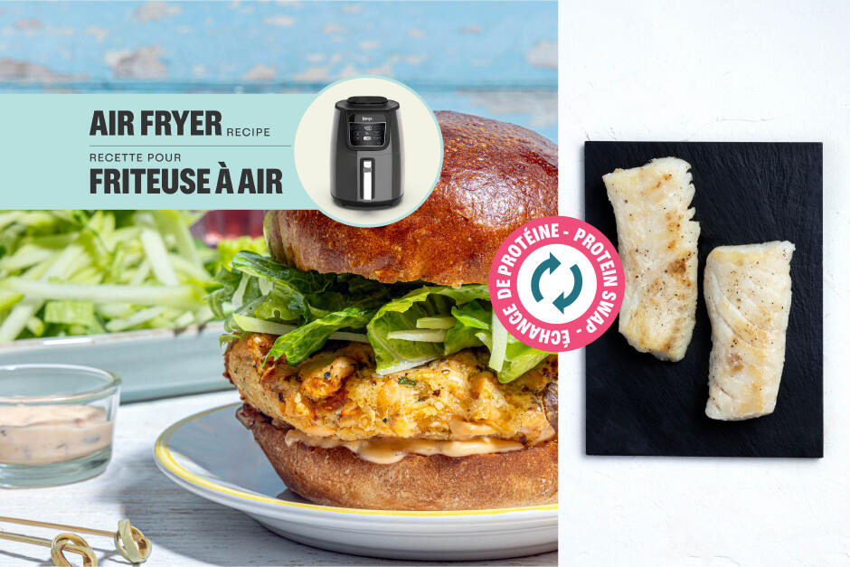 Échange de protéine | Burgers de morue à l'estragon