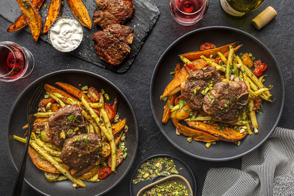 L’Artisan: Greek-Style T-Bone Lamb Chops with Pistachios