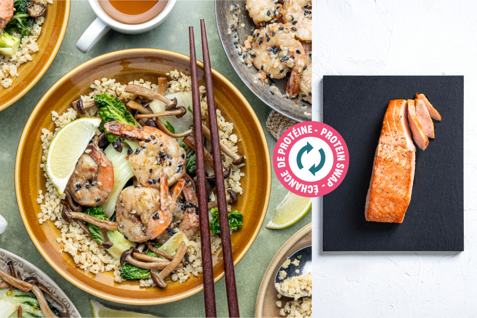 Protein Swap | Sesame-Butter Salmon Bowls