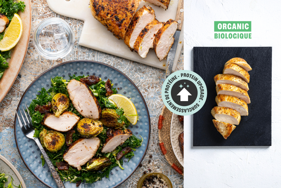 Surclassement de protéine | Poulet BIO citronné et salade César au kale