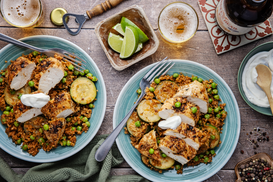 One-Pot Mexican-Style Chicken & Bulgur Skillet