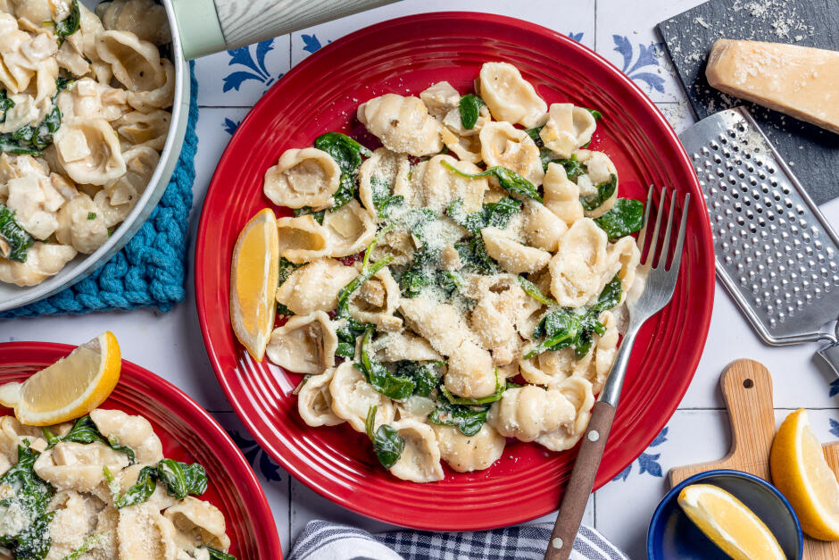 Creamy Unstuffed Fresh Pasta Shells