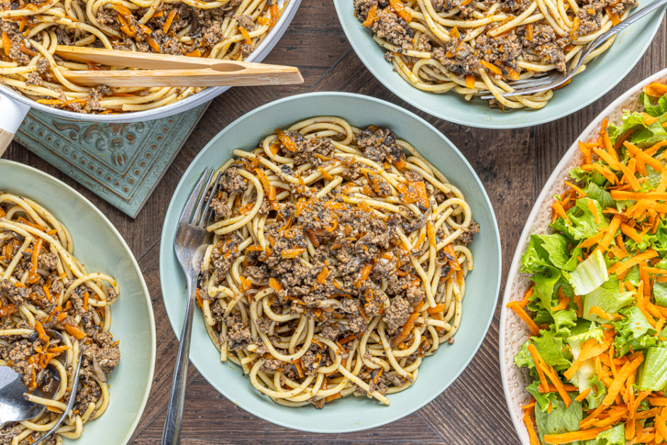 Spaghettis à la bolognaise de bœuf