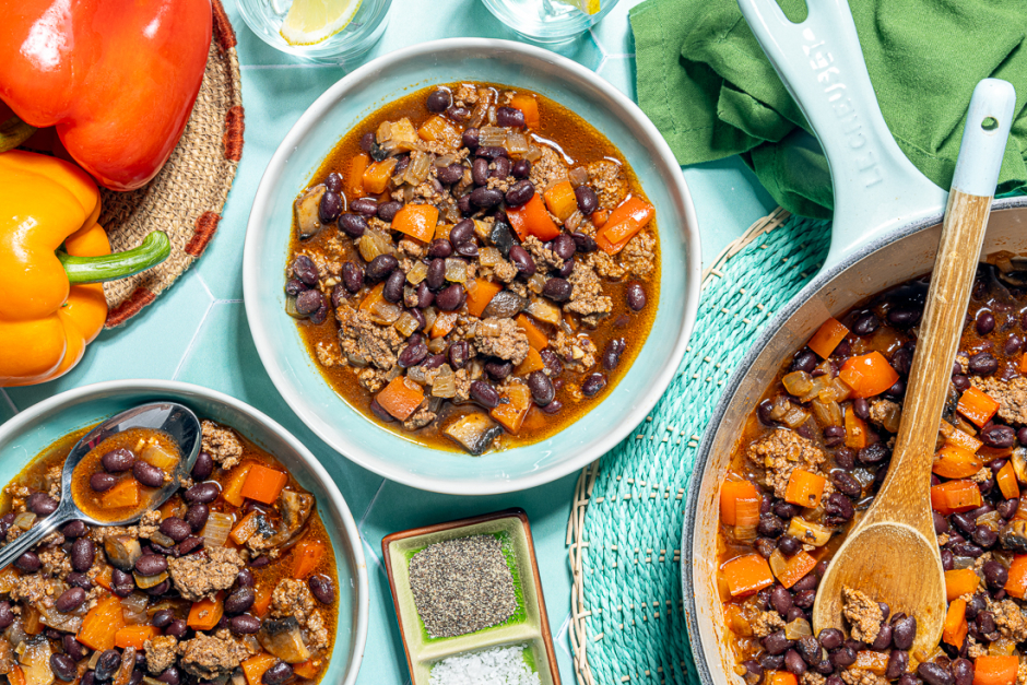Chili de bœuf aux haricots noirs
