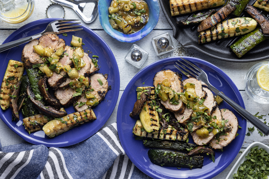 Paleo: BBQ Pork Tenderloin with Tomatillo Salsa Verde