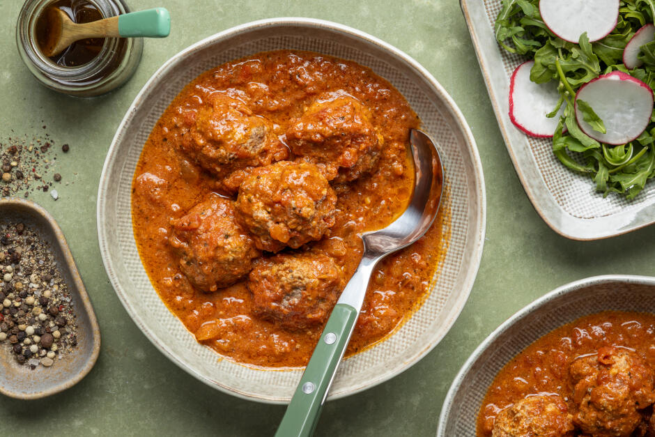 Protein Upgrade | Italian Braised ORGANIC Beef & Ricotta Meatballs