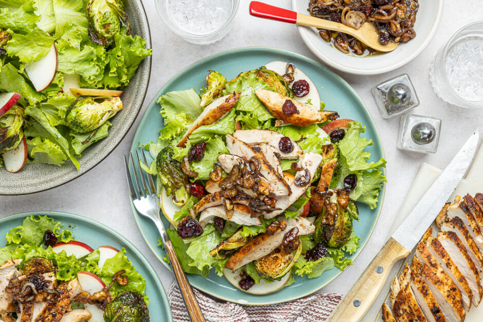Salade de l'Action de grâce au poulet et aux choux de Bruxelles