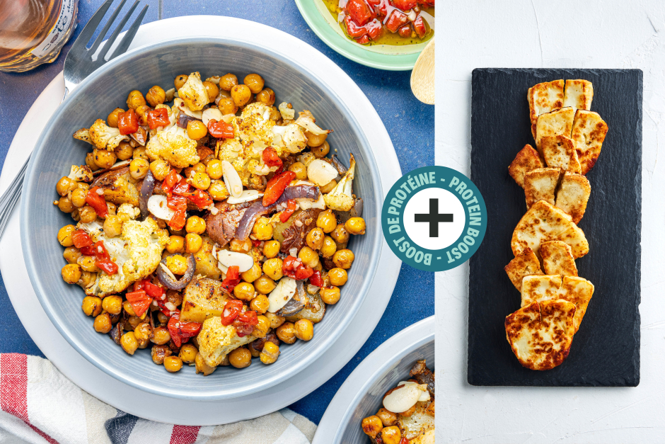 Protein Boost | Feel the Warmth Halloumi, Crispy Chickpea & Veggie Bowls