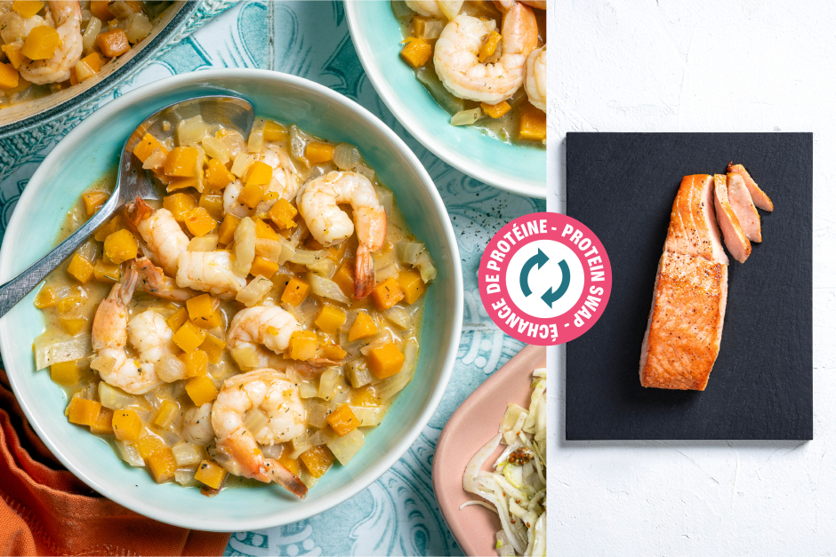 Protein Swap | Creamy Salmon & Squash Chowder