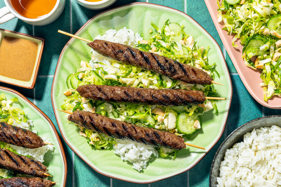 Brochettes de bœuf Impossibleᴹᴰ grillées à la citronnelle