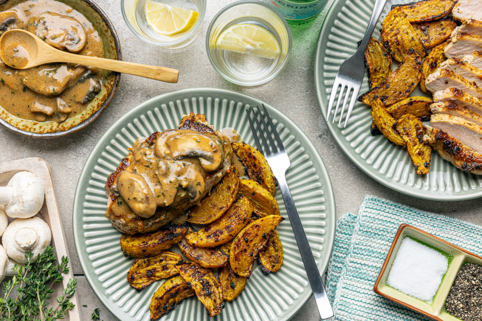 Carb-Wise: Pan-Seared Pork Chops & Roasted Yellow Beets