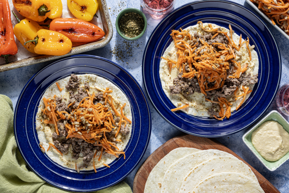 Quick Lebanese-Inspired Ground Beef Tacos