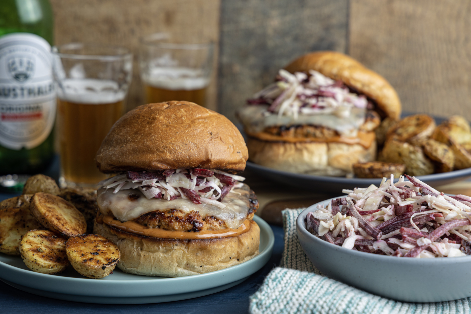 BBQ Pork Cheeseburgers
