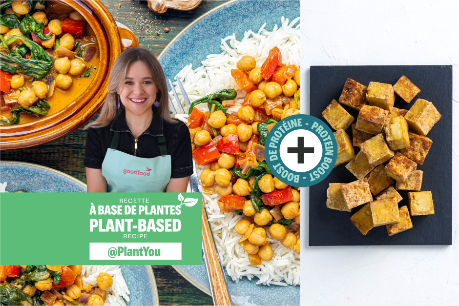 Boost de protéines | Goodfood x PlantYou: Cari au tofu, pois chiches et beurre d’arachides