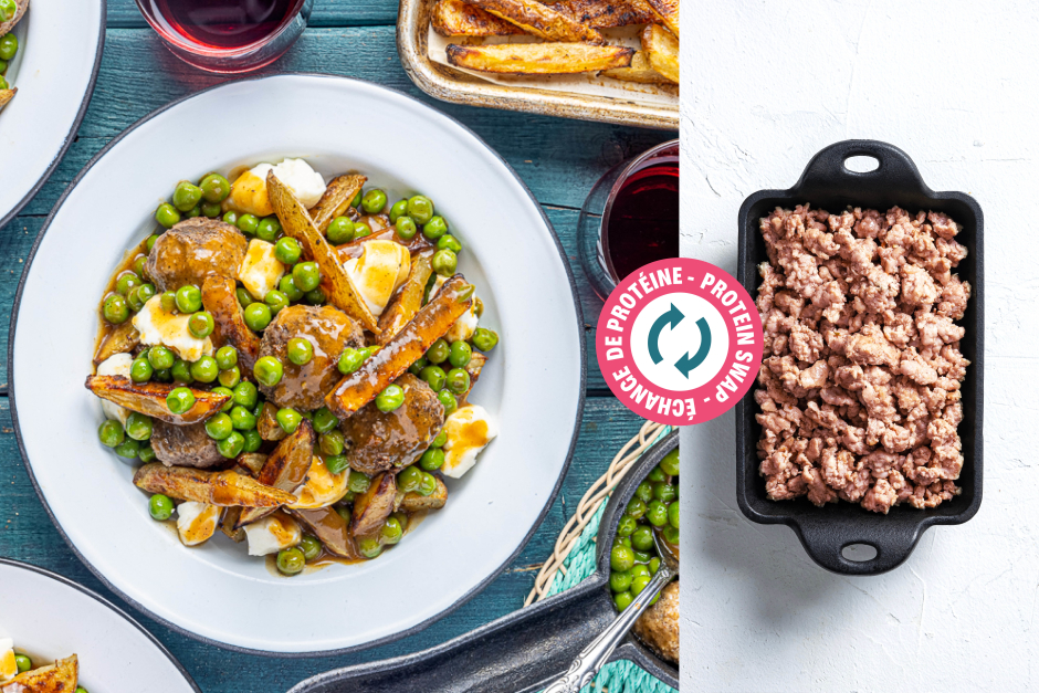 Échange de protéine | Poutine aux boulettes de porc