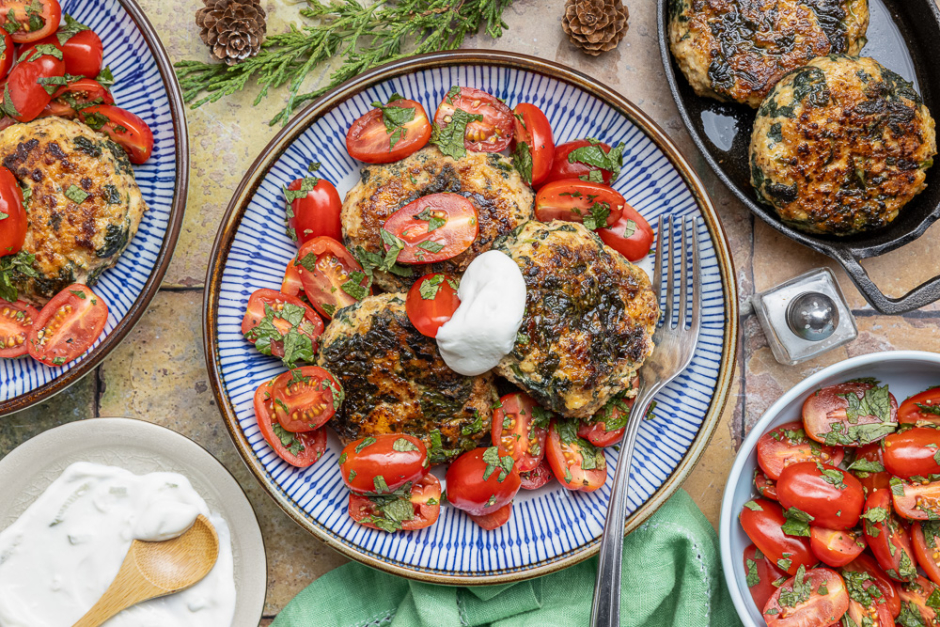 Pork Spanakopita Patties